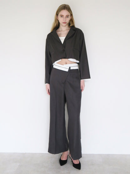asymmetry belt wide slacks