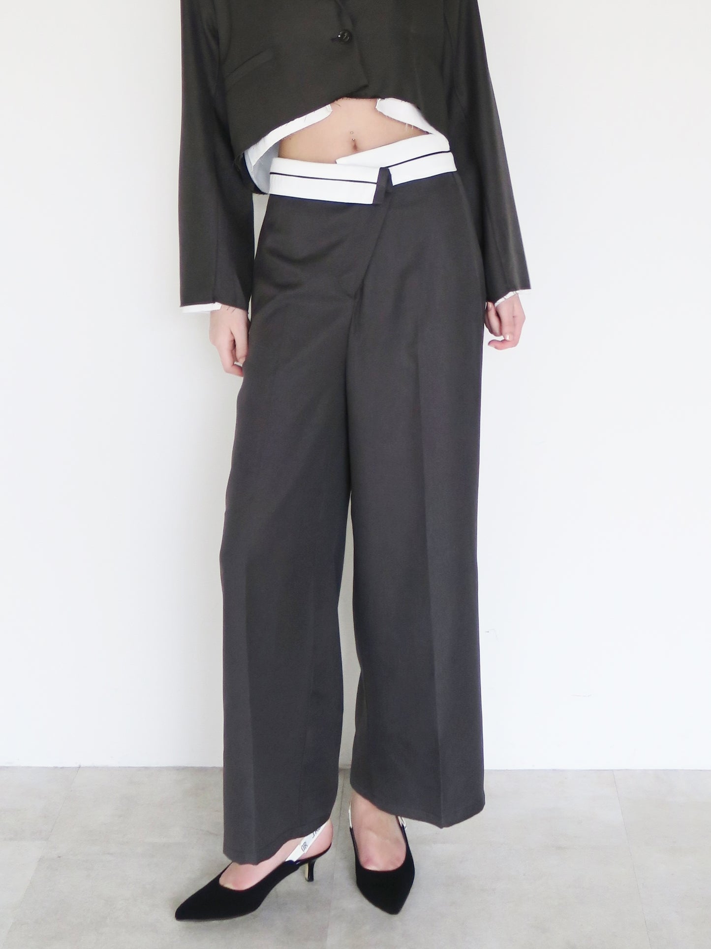 asymmetry belt wide slacks