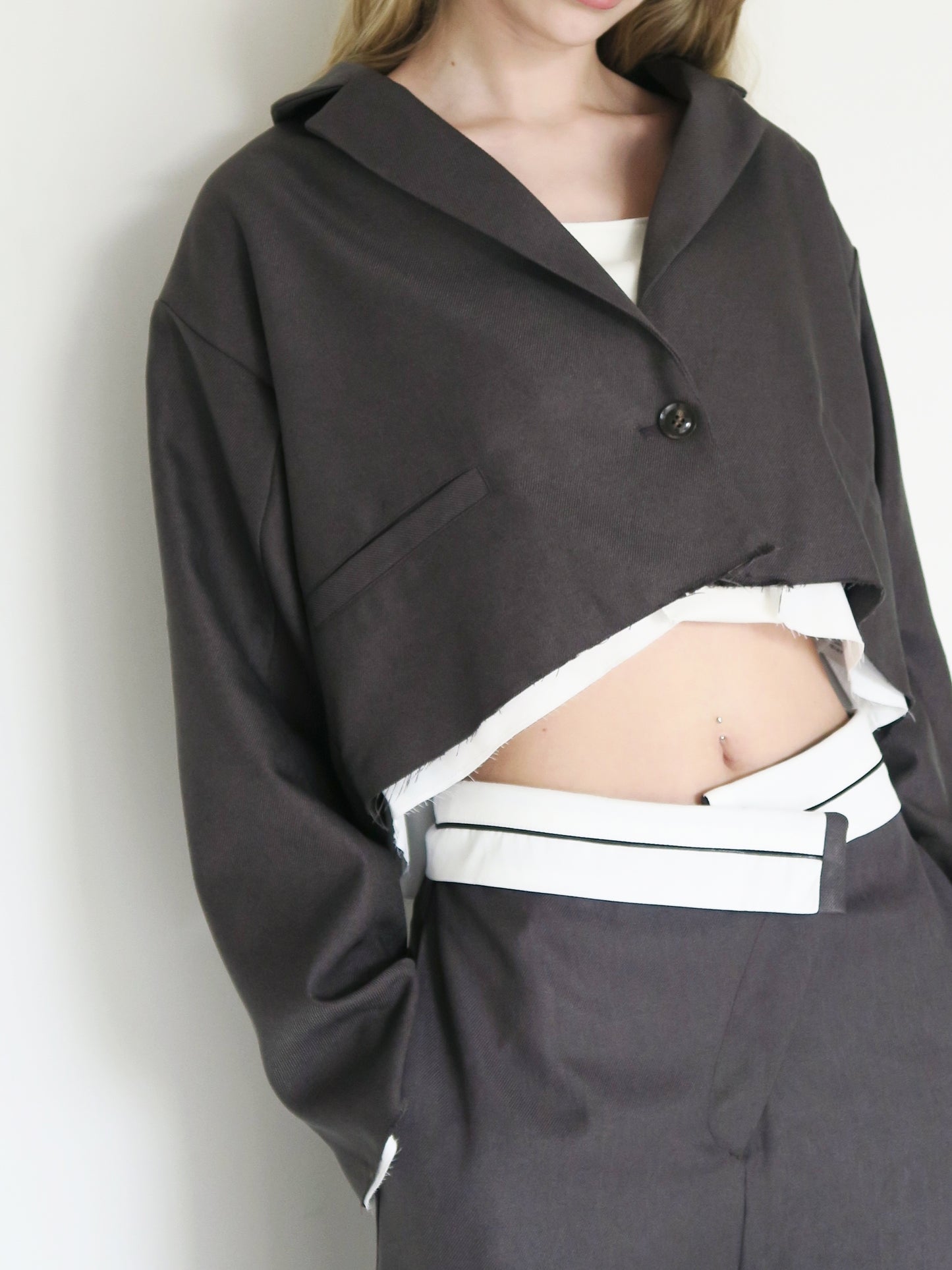 asymmetry belt wide slacks