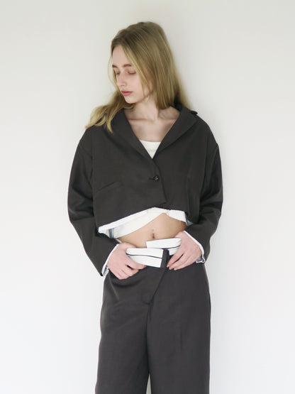 [ SAMPLE SALE ] cutoff cropped jacket