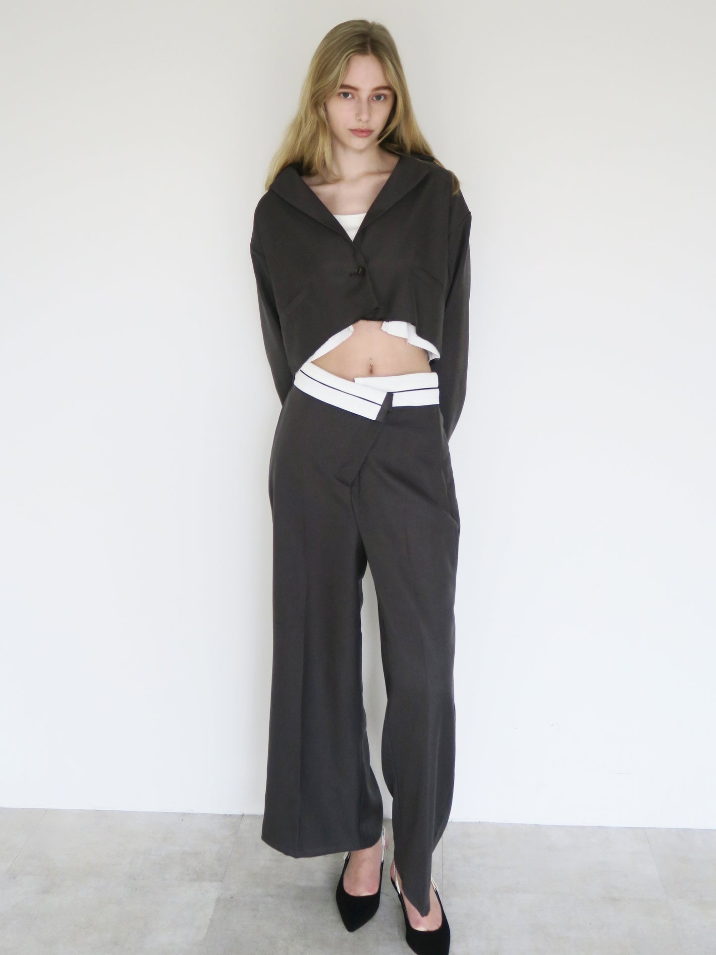 asymmetry belt wide slacks