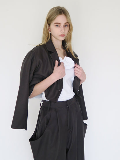 [ SAMPLE SALE ] cutoff cropped jacket