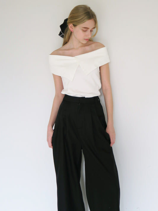 big collar off shoulder tops