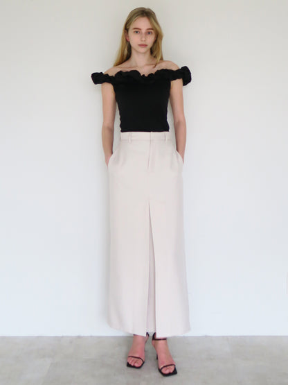 [ SAMPLE SALE ] front tuck wide skirt