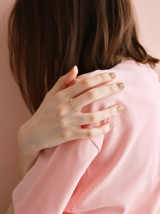 [ SAMPLE SALE ] slim sparkle ring