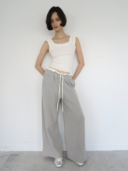 frill sweat pants