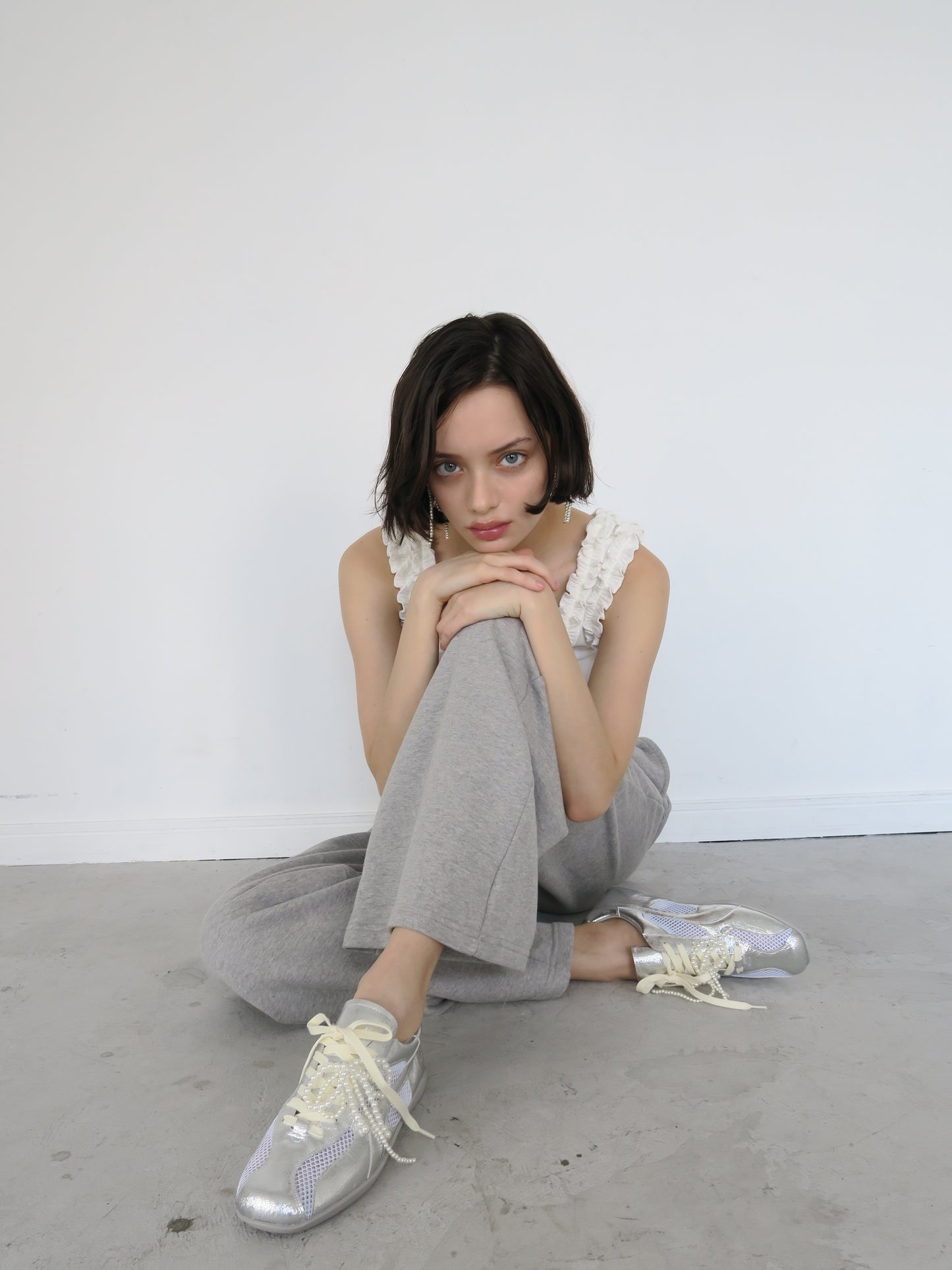 frill sweat pants