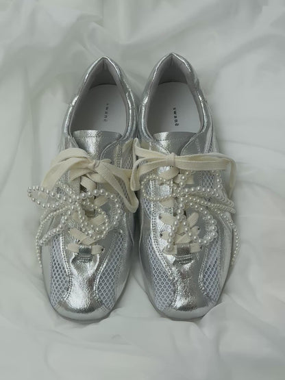 ribbon mirror sneakers